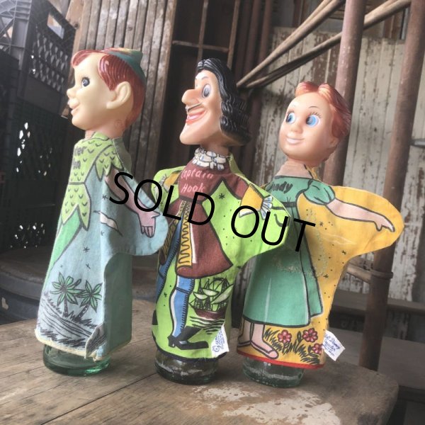 画像2: Vintage Gund Hand Puppet Doll Disney Peter Pan , Wendy , Captain Hook SET (M603) (2)