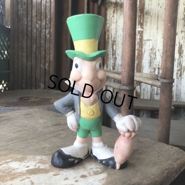画像1: Vintage Disney Pinocchio Jiminy Cricket Rubber Doll (M615)  (1)