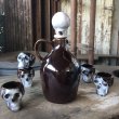 画像3: 50s Vintage SKULL " LAY OFF " Poison Decanter Bottle w/Shot Glass (B618) (3)