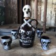 画像28: 50s Vintage SKULL " LAY OFF " Poison Decanter Bottle w/Shot Glass (B619) (28)