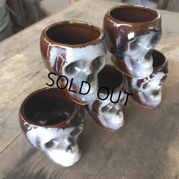 画像12: 50s Vintage SKULL " LAY OFF " Poison Decanter Bottle w/Shot Glass (B618) (12)