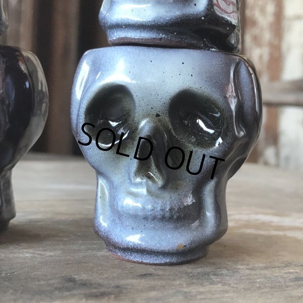 画像19: 50s Vintage SKULL " LAY OFF " Poison Decanter Bottle w/Shot Glass (B619) (19)