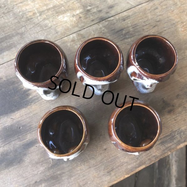 画像17: 50s Vintage SKULL " LAY OFF " Poison Decanter Bottle w/Shot Glass (B618) (17)