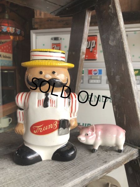 画像13: Vintage Advertising Trunz Butcher Ceramic Coin Bank Brooklyn N.Y (M624) (13)