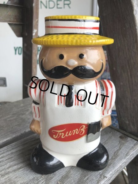 画像1: Vintage Advertising Trunz Butcher Ceramic Coin Bank Brooklyn N.Y (M624) (1)