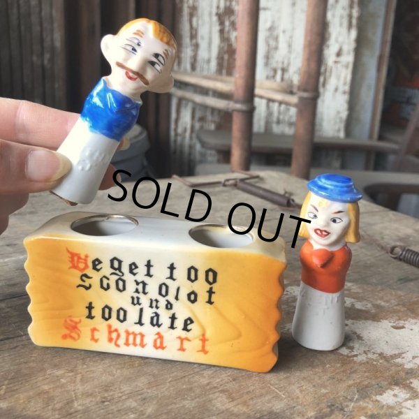 画像7: Vintage 4 Four Eyed Couples Nodder Salt and Pepper Shakers (B633) (7)
