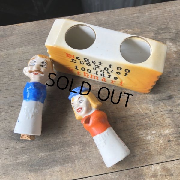 画像9: Vintage 4 Four Eyed Couples Nodder Salt and Pepper Shakers (B633) (9)