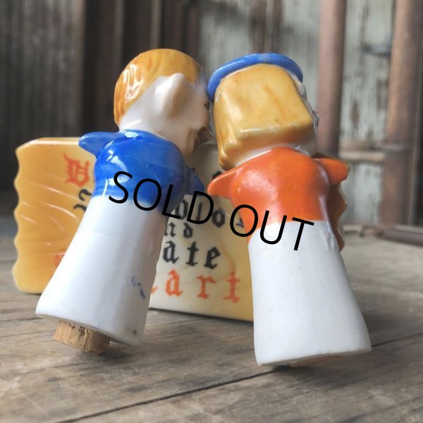 画像11: Vintage 4 Four Eyed Couples Nodder Salt and Pepper Shakers (B633) (11)