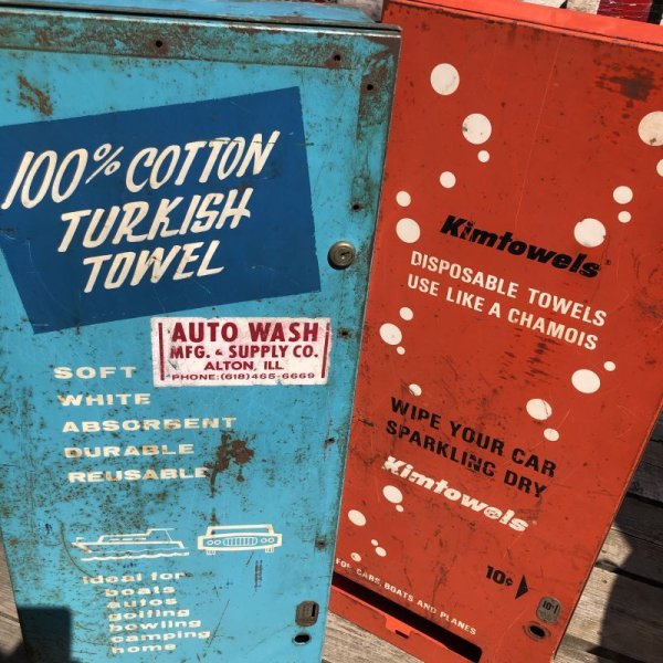 画像19: Vintage Gas Station Towel Metal Cabinet Dispenser (M639) (19)