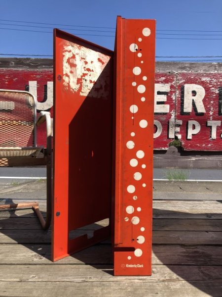 画像12: Vintage Gas Station Towel Metal Cabinet Dispenser (M639) (12)