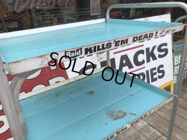画像5: 【店舗引き取り限定】 Vintage Advertising JOHNSON & SON Raid Store Display Shelf Metal Rack (M641) (5)