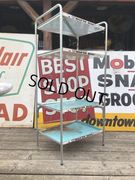 画像11: 【店舗引き取り限定】 Vintage Advertising JOHNSON & SON Raid Store Display Shelf Metal Rack (M641) (11)