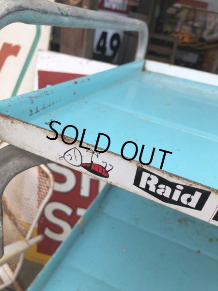 画像19: 【店舗引き取り限定】 Vintage Advertising JOHNSON & SON Raid Store Display Shelf Metal Rack (M641) (19)