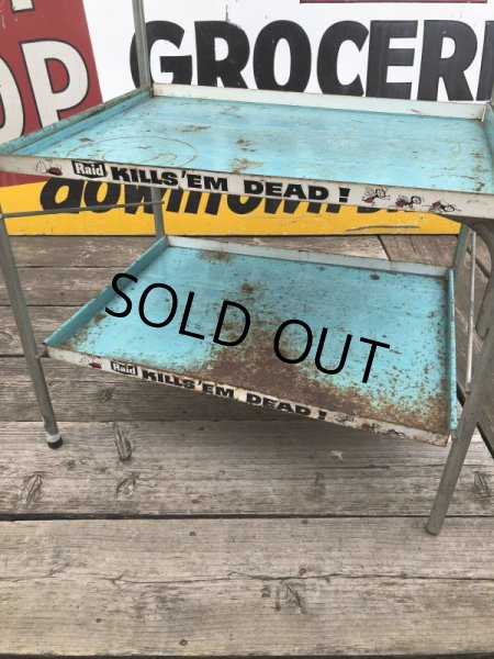 画像15: 【店舗引き取り限定】 Vintage Advertising JOHNSON & SON Raid Store Display Shelf Metal Rack (M641) (15)