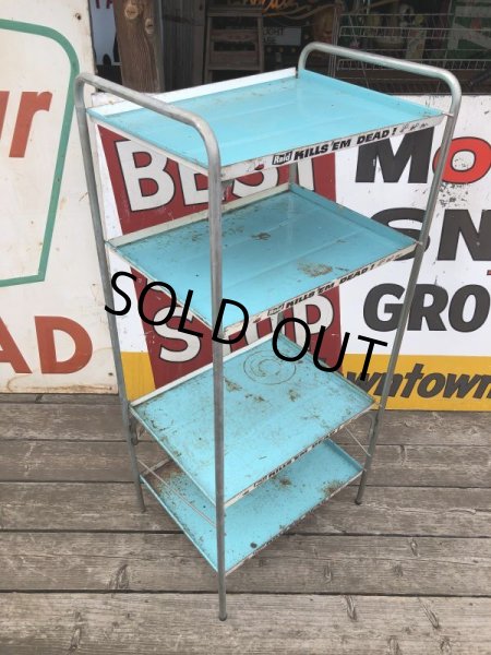 画像10: 【店舗引き取り限定】 Vintage Advertising JOHNSON & SON Raid Store Display Shelf Metal Rack (M641) (10)
