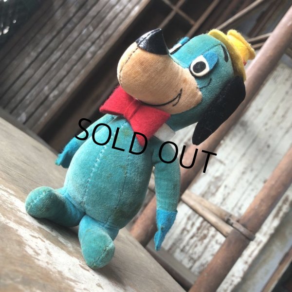 画像7: 60s Vintage Hanna Barbara Huckleberry Hound Velveteen Stuffed (M644) (7)