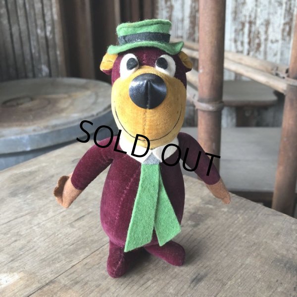 画像1: 60s Vintage Hanna Barbara Yogi Bear Velveteen Stuffed (M645) (1)