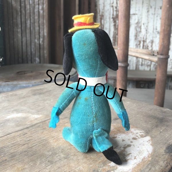 画像3: 60s Vintage Hanna Barbara Huckleberry Hound Velveteen Stuffed (M644) (3)
