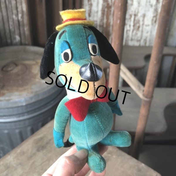 画像9: 60s Vintage Hanna Barbara Huckleberry Hound Velveteen Stuffed (M644) (9)