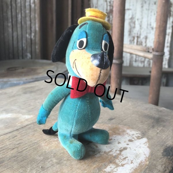 画像1: 60s Vintage Hanna Barbara Huckleberry Hound Velveteen Stuffed (M644) (1)