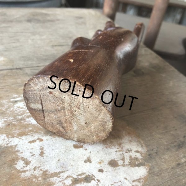 画像6: 70s Vintage Wooden Hand Peace Sign Ornament (M646) (6)