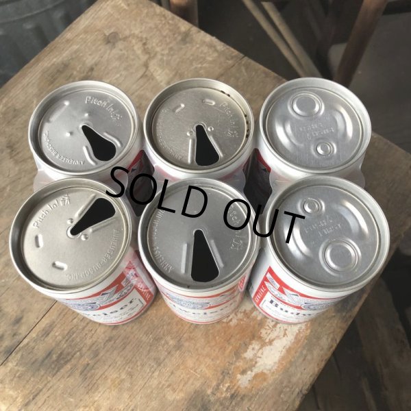 画像2: Vintage Budweiser Beer Cans 6 PACK (M657)  (2)