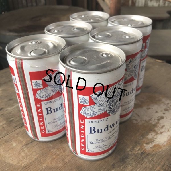 画像6: Vintage Budweiser Beer Cans 6 PACK (M656)  (6)
