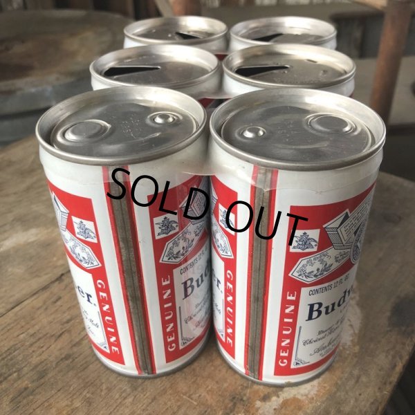 画像6: Vintage Budweiser Beer Cans 6 PACK (M657)  (6)