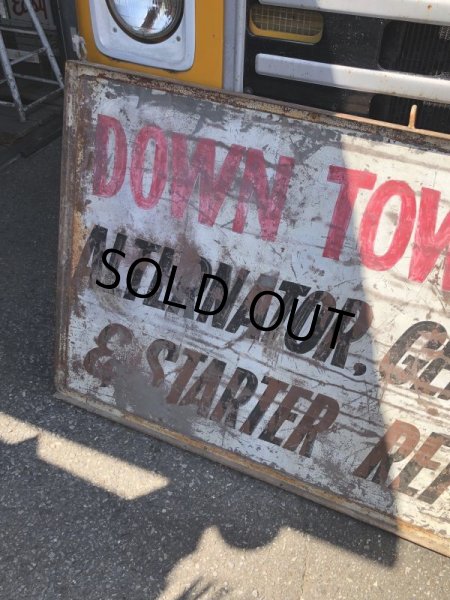 画像2: 【店舗引き取り限定】 Original U.S.A Downtown 66 Double Sided Hand Painted Store Sign Huge! (M686) (2)