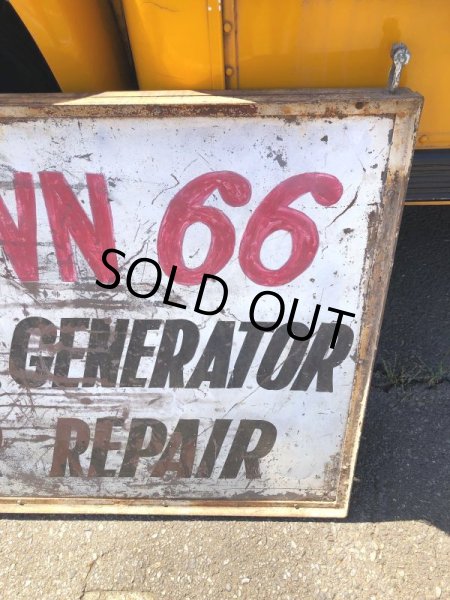 画像8: 【店舗引き取り限定】 Original U.S.A Downtown 66 Double Sided Hand Painted Store Sign Huge! (M686) (8)