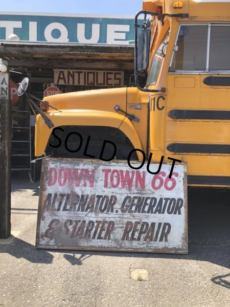 画像5: 【店舗引き取り限定】 Original U.S.A Downtown 66 Double Sided Hand Painted Store Sign Huge! (M686) (5)