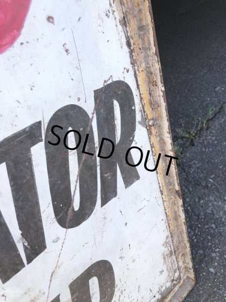 画像15: 【店舗引き取り限定】 Original U.S.A Downtown 66 Double Sided Hand Painted Store Sign Huge! (M686) (15)