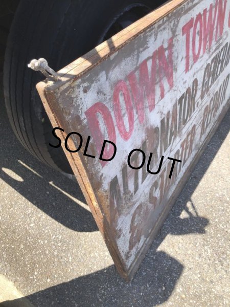 画像6: 【店舗引き取り限定】 Original U.S.A Downtown 66 Double Sided Hand Painted Store Sign Huge! (M686) (6)