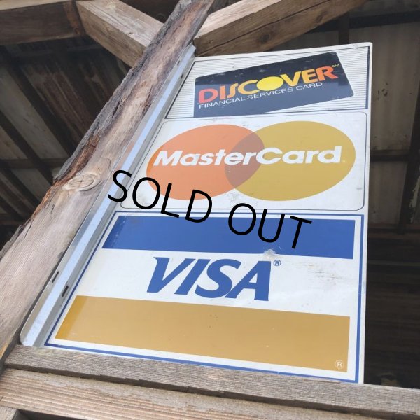 画像7: Vintage DISCOVER Master Card VISA Double Sided Metal Sign (M691) (7)