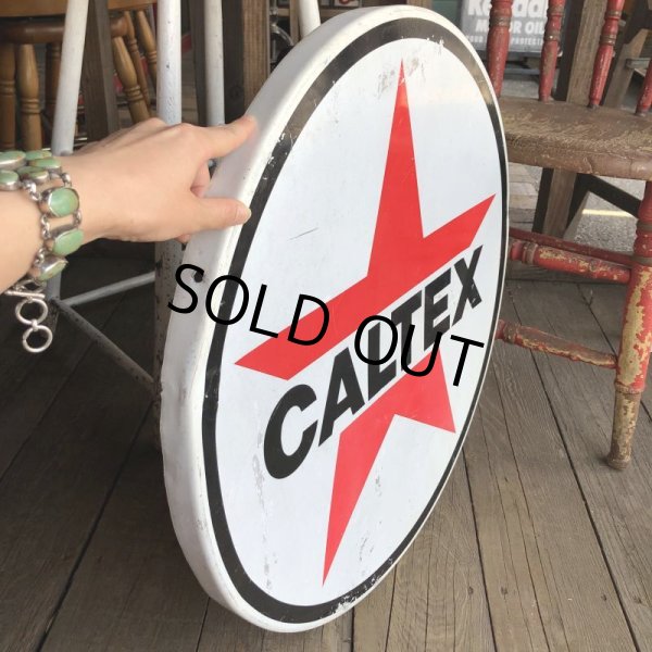 画像2: Vintage CALTEX Round Sign (M698) (2)