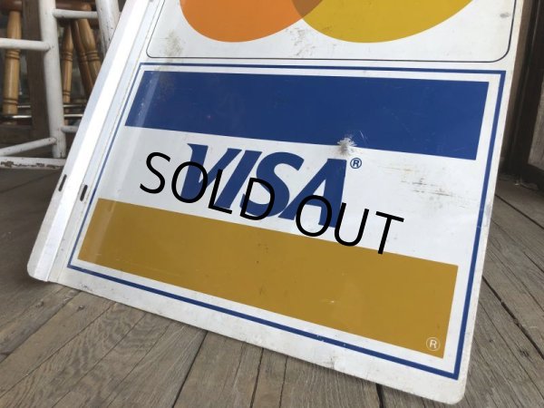 画像5: Vintage DISCOVER Master Card VISA Double Sided Metal Sign (M691) (5)