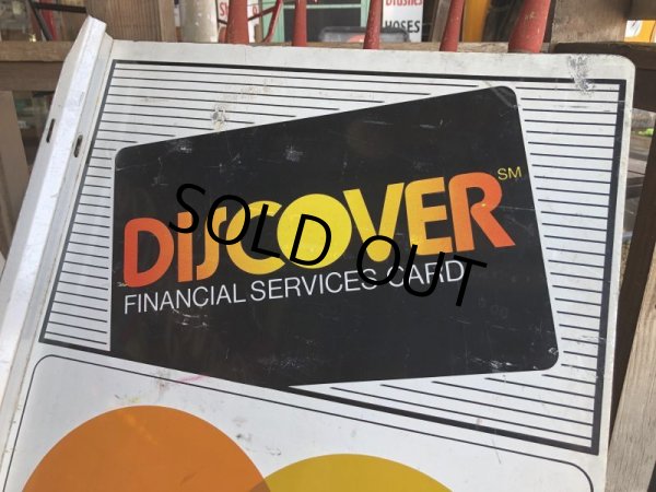 画像3: Vintage DISCOVER Master Card VISA Double Sided Metal Sign (M691) (3)