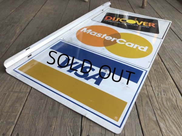 画像2: Vintage DISCOVER Master Card VISA Double Sided Metal Sign (M691) (2)