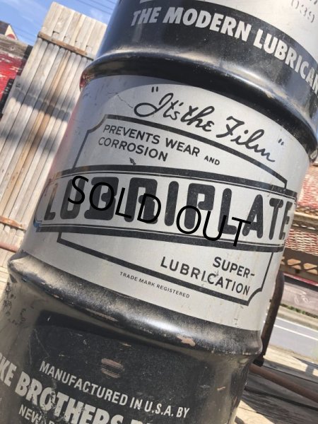 画像7: Vintage Fiske Brothers Refining Co. LUBRIPLATE 16 Gal Drum Barrel Oil Can B (M699) (7)