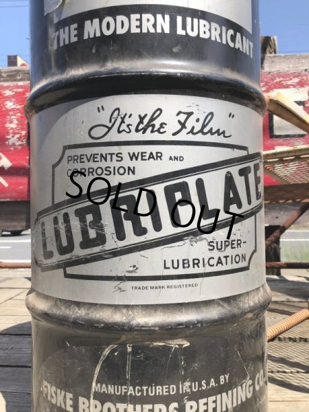 画像7: Vintage Fiske Brothers Refining Co. LUBRIPLATE 16 Gal Drum Barrel Oil Can A (M698) (7)