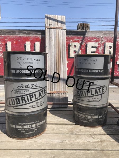 画像13: Vintage Fiske Brothers Refining Co. LUBRIPLATE 16 Gal Drum Barrel Oil Can B (M699) (13)