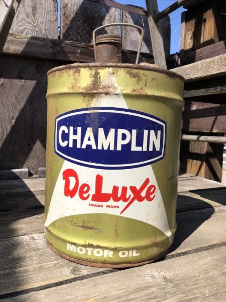 画像2: Vintage Motor Gas Oil 5 Gallon Can CHAMPLIN (M702)  (2)