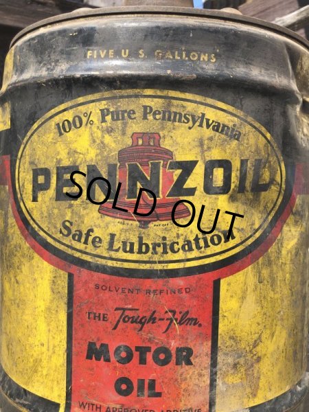画像10: Vintage Motor Gas Oil 5 Gallon Can PENZOIL (M700)  (10)