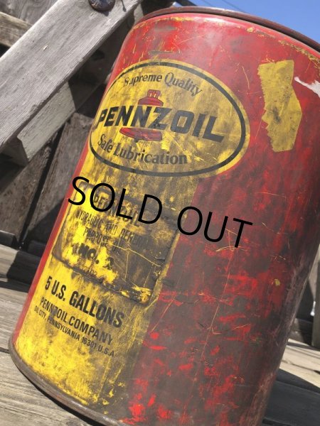 画像8: Vintage Motor Gas Oil 5 Gallon Can PENZOIL (M704)  (8)