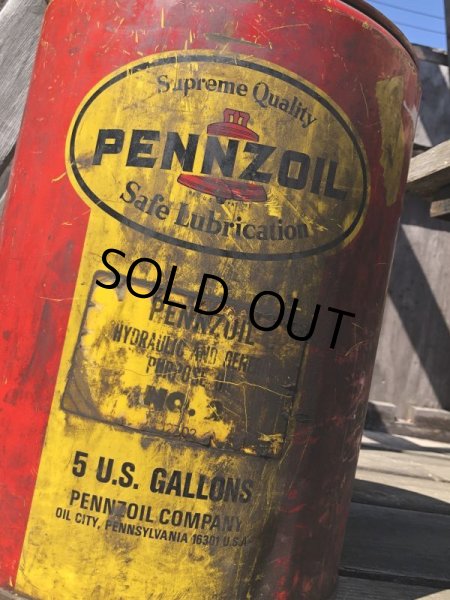 画像9: Vintage Motor Gas Oil 5 Gallon Can PENZOIL (M704)  (9)