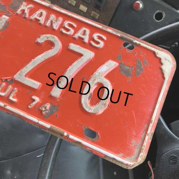 画像2: 70s Vintage American License Number Plate / KANSAS 276 (M723) (2)