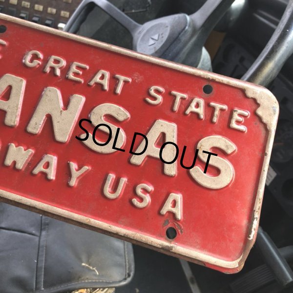 画像2: 60s 70s Vintage American License Number Plate / KANSAS (M720) (2)