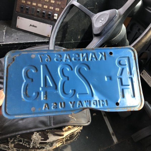 画像3: 60s Vintage American License Number Plate / KANSAS 2343 (M721) (3)