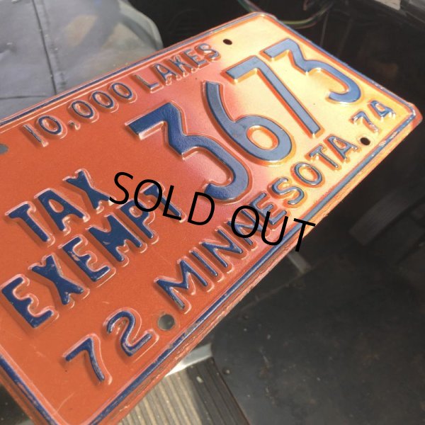 画像2: 70s Vintage American License Number Plate / MINNESOTA 3673 (M711) (2)