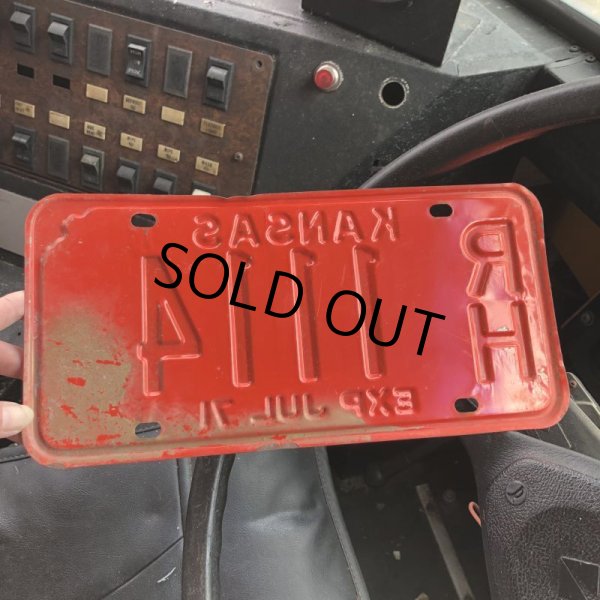 画像2: 70s Vintage American License Number Plate / KANSAS 1114 (M735) (2)